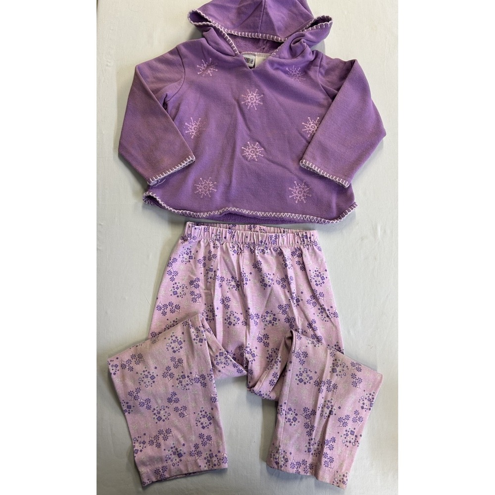 Vintage Girls Okie-Dokie 2 Pc Snowflake Sweater & Legging Set Size 4 Toddler